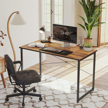 CubiCubi Schreibtisch Industrie-Design Vintagebraun 120x48x75 Bürotisch