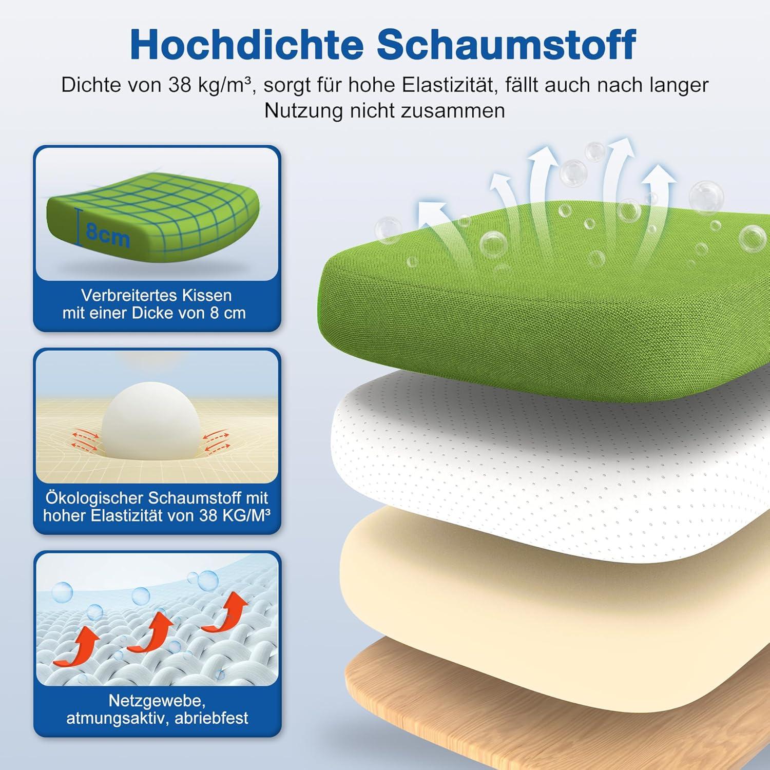 Ergonomischer Bürostuhl mit verstellbarer Kopfstütze und
