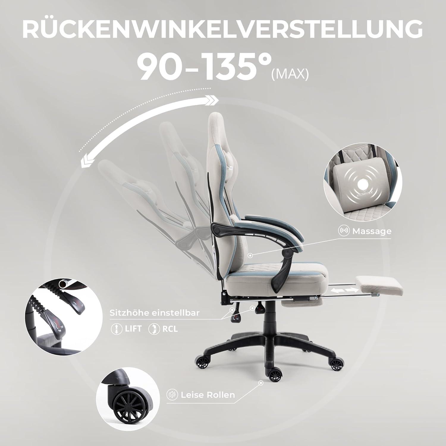 Gaming Stuhl Stoff Bürostuhl mit