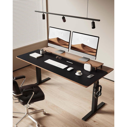 XXL Schreibtischunterlage in Lederoptik, 120x43cm, Schwarz