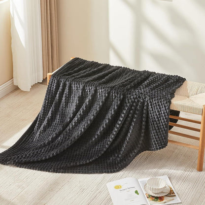 Kuscheldecke mit 3D-Touch-Erlebnis, Schwarz 200x230cm
