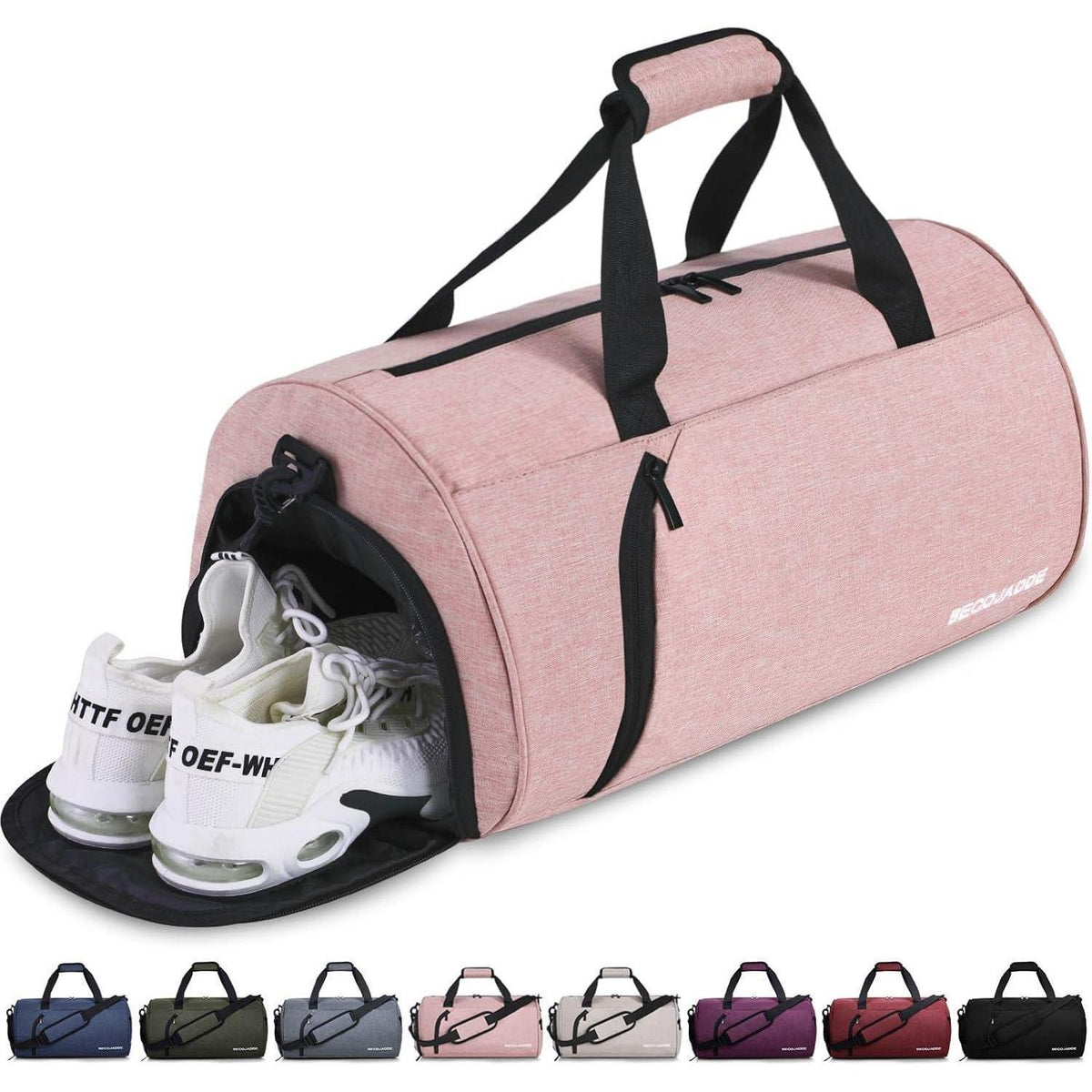 Sporttasche 35L mit Schuhfach & Nassfach, Rosa
