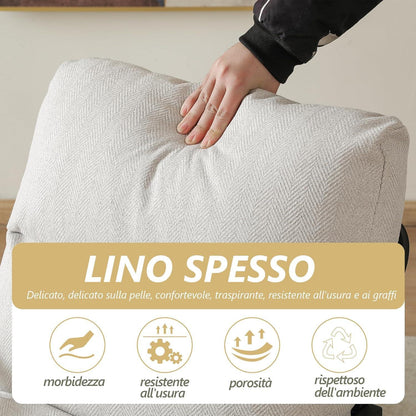 Gepolsterter Sessel mit Armlehnen – Weiß, Komfort & Stil