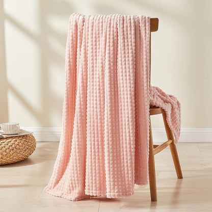 Kuscheldecke 150x200cm Hellrosa mit 3D-Touch