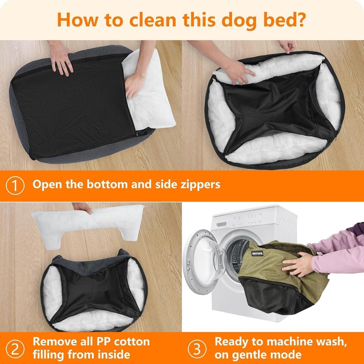 Hundebett mit erhöhtem Rand, abnehmbar und waschbar, Olivgrün