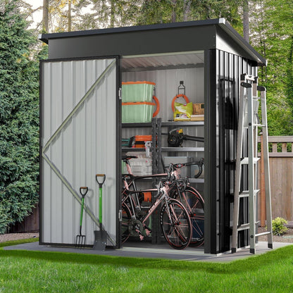 Metall Gerätehaus 150x91x185 cm mit Schloss & Belüftung