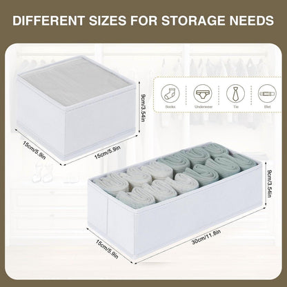 Schubladen Organizer 12er Set Faltbar Weiß
