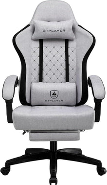 Ergonomischer Gaming Stuhl Stoff Schwarz 150kg 90-135° Bürostuhl