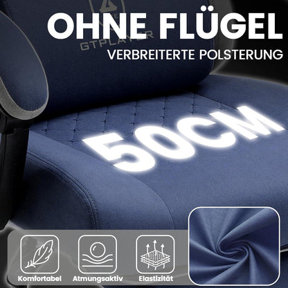 Gaming Stuhl Stoff Bürostuhl Fußstütze Racing Gamer 150kg Ergonomisch
