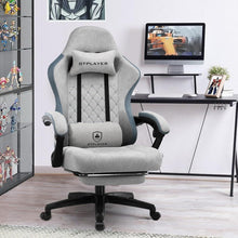Gaming Stuhl Stoff Bürostuhl Fußstütze Racing Gamer 150kg