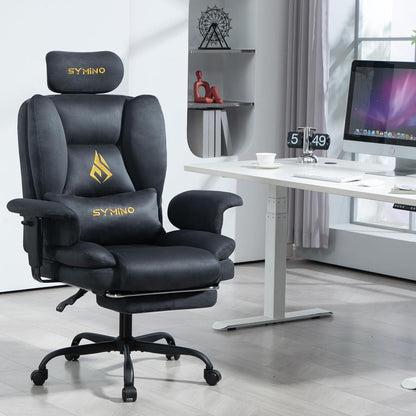 Symino Gaming Stuhl Bürostuhl Ergonomisch mit Fußstütze