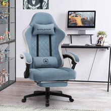 Gaming Stuhl Stoff Bürostuhl Fußstütze Racing Gamer 150kg