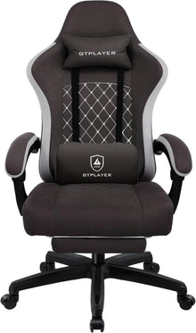 Ergonomischer Gaming Stuhl mit Fußstütze Braun