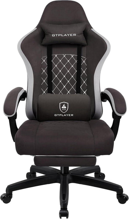 Ergonomischer Gaming Stuhl mit Fußstütze Braun