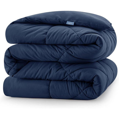 4-Jahreszeiten Bettdecke Mikrofaser 155x220 cm Marineblau
