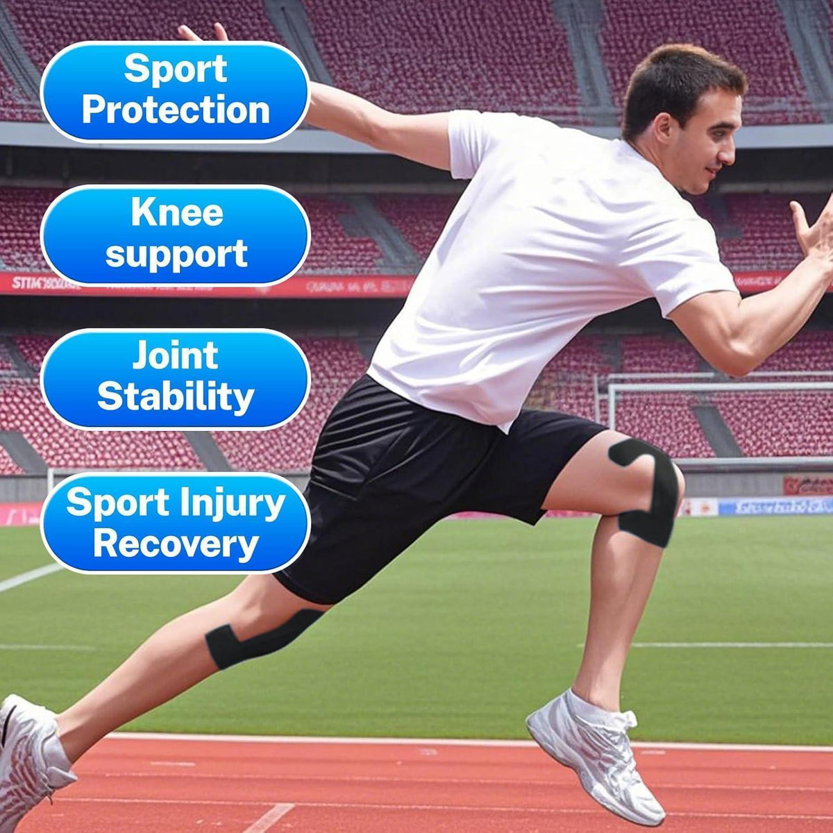 10x Kinesiotape Knie vorgeschnitten – Sporttape für Knieschmerzen