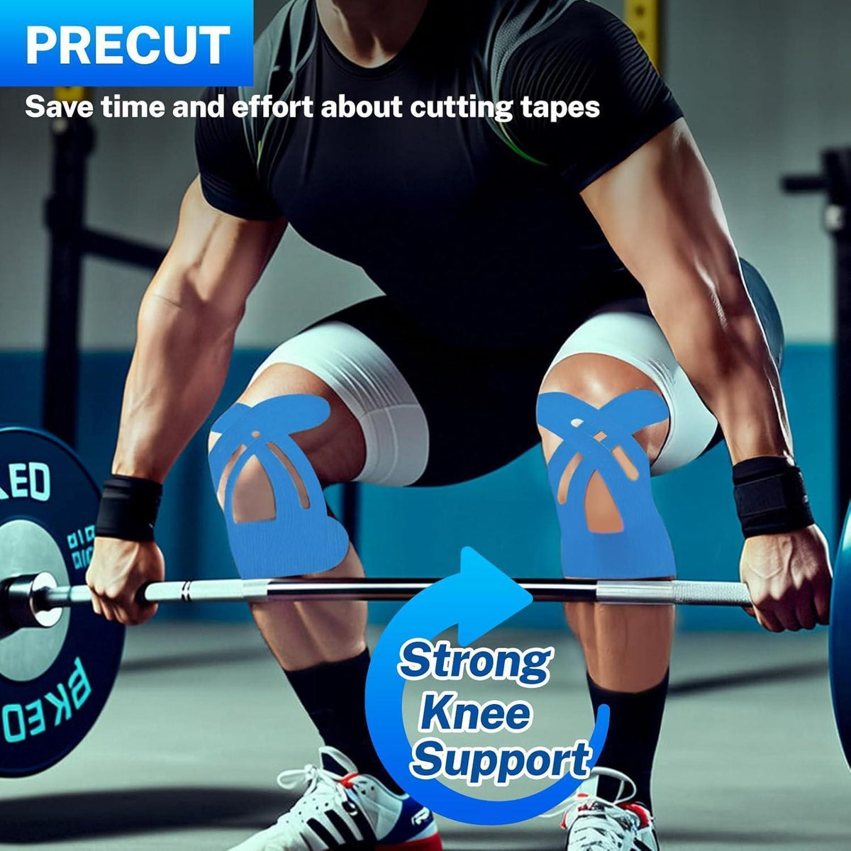 10x Kinesiotape Knie vorgeschnitten – Sporttape für Knieschmerzen & Stabilität
