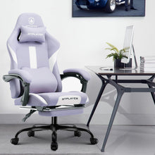 LUCKRACER Gaming Stuhl lila mit Fußstütze und