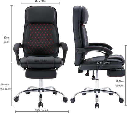 Ergonomischer Bürostuhl mit Fußpedalen und verstellbarer Rückenlehne