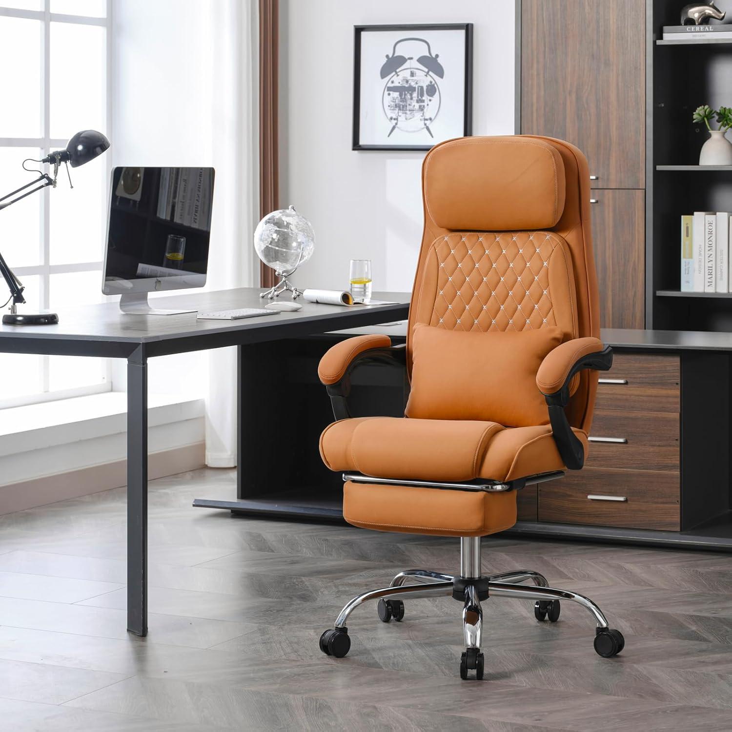 NSMAZXO High Back Bürostuhl mit Fußpedalen & verstellbarer