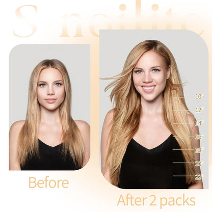 Echthaar Clip-in Extensions Schwarz 50cm - 80g