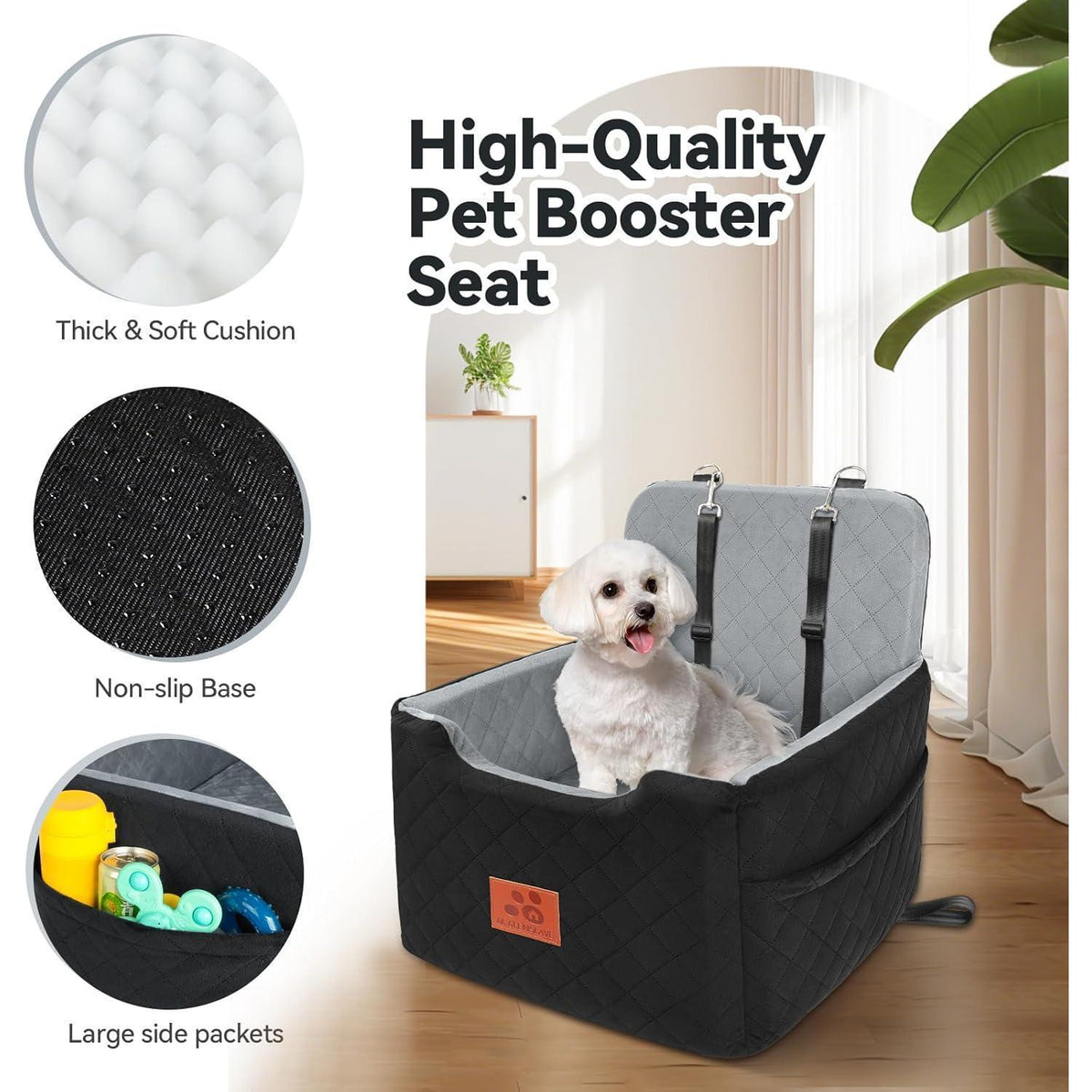 Hunde Autositz für kleine Hunde – Abnehmbar & Waschbar