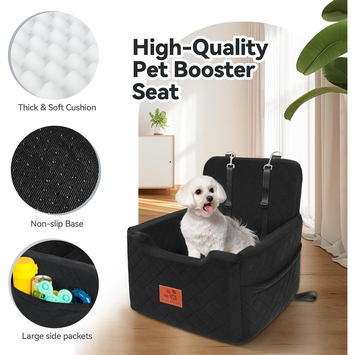 Hunde Autositz für kleine Hunde – Abnehmbar & Waschbar