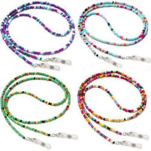 4er-Set Brillenketten Damen – Bunte Acrylperlen & Anti-Rutsch