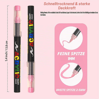 120 Acrylstifte Set, Wasserfest, Pinselspitze | DIY Kunst & Geschenke