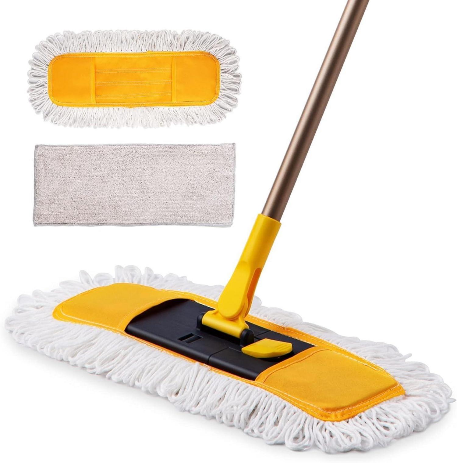 Yocada Mikrofaser Bodenmop 3 Mop-Pads Nass Trockenreinigung 57 Zoll