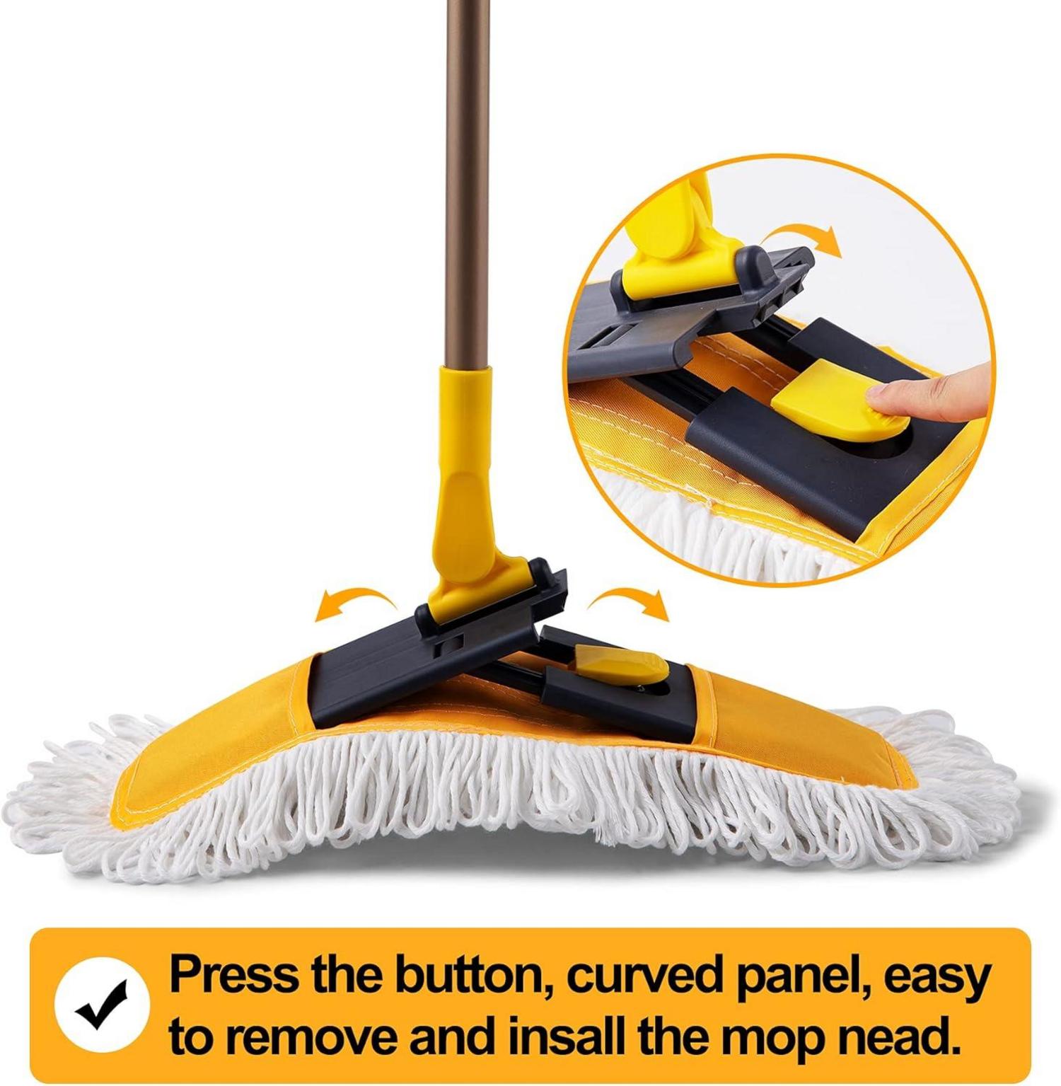 Yocada Mikrofaser Bodenmop 3 Mop-Pads Nass Trockenreinigung 57 Zoll