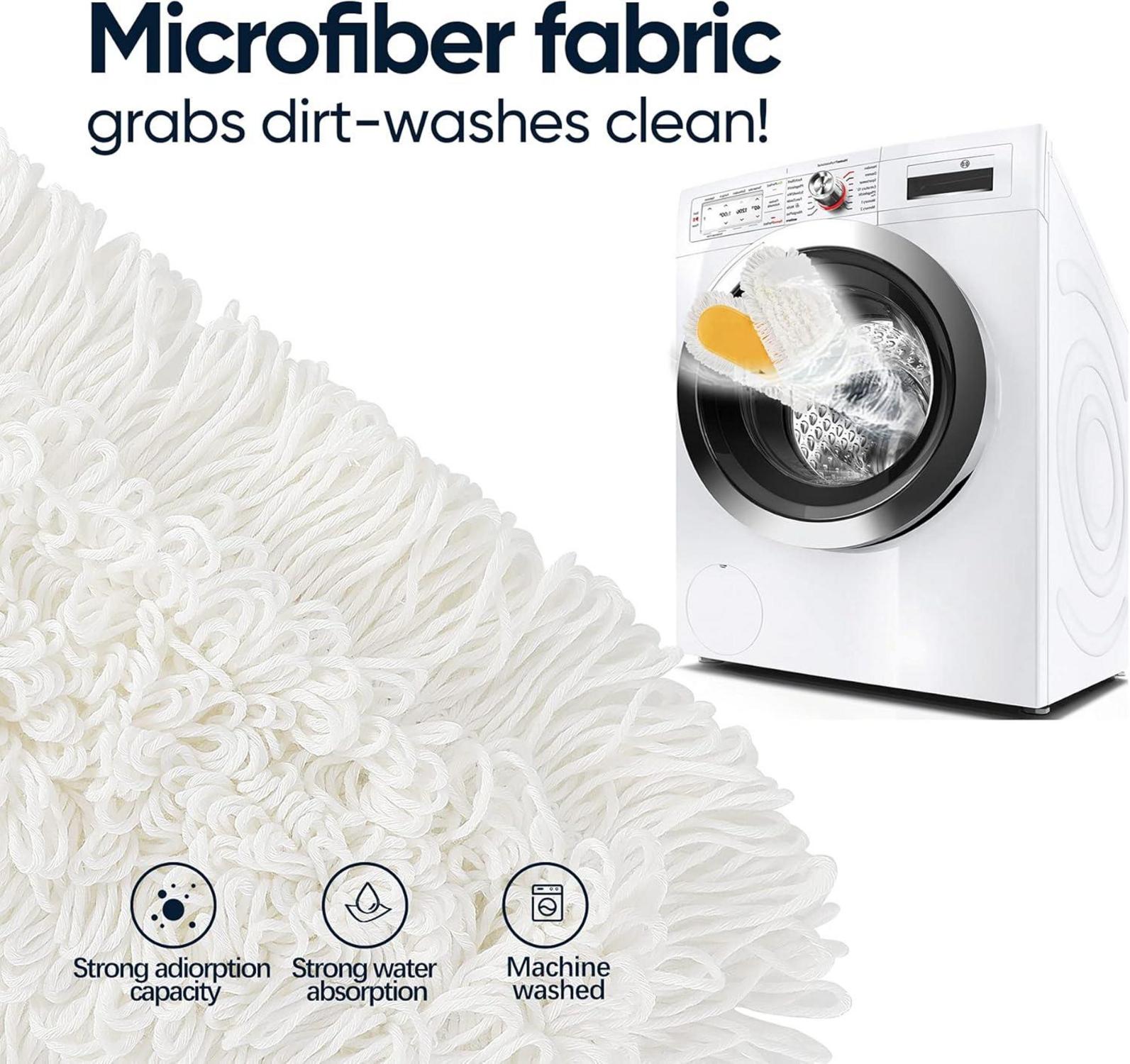 Yocada Mikrofaser Teleskop Bodenmop Nass Trocken Marmor Fliesen Laminat 57 Zoll