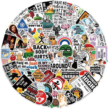 100 Meme Aufkleber Set für Laptop & Co. – Lustige Sticker