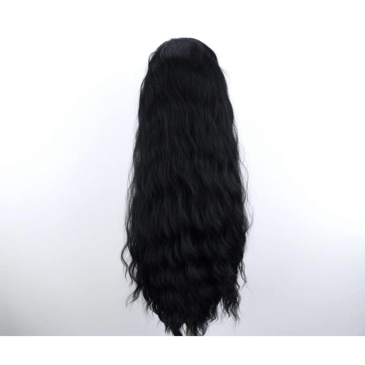 Lange Lockige Lace Front Perücke Schwarz – 24 Zoll, Hitzebeständig