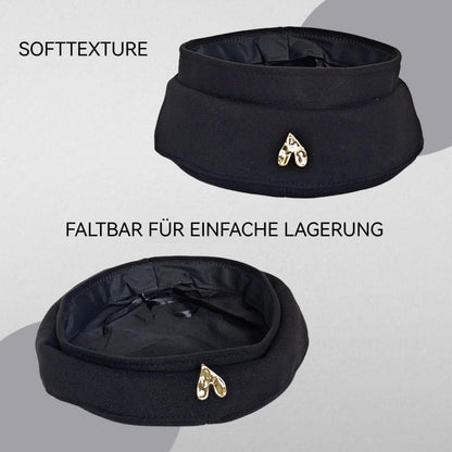 Baskenmütze Damen Baumwolle Koreanischer Stil Schwarz