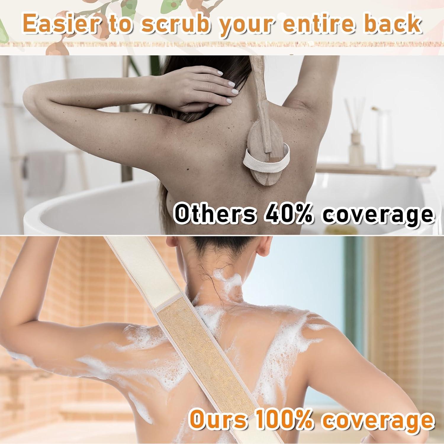 Rückenschrubber Loofah 73cm Dusche Bad Peeling Schwamm