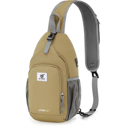 Brusttasche Herren Khaki wasserfest Sling Bag Crossbody