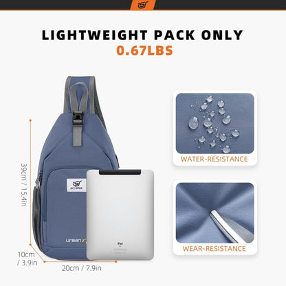 Brusttasche Herren Damen Klein Hellblau Verstellbar Wasserfest