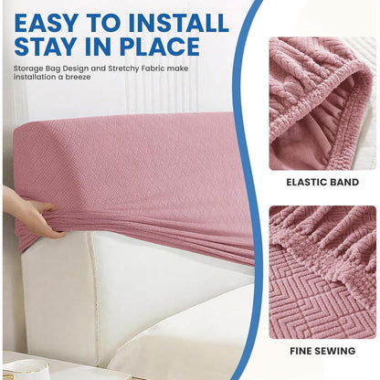 Bettkopfteil Bezug 200cm Rosa – Weich & Stretch
