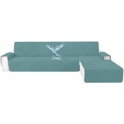 Wasserdichter Couchüberzug L-Form 3 Sitzer, Hellblau