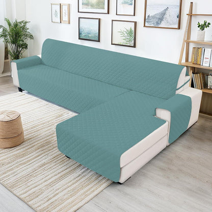 Wasserdichter Couchüberzug L-Form 3 Sitzer, Hellblau