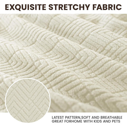 Bettkopfteil Bezug 180cm – Weicher Stretch, Beige