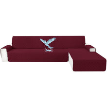 Wasserdichter Couchüberzug L-Form 2 Sitzer Bordeauxrot