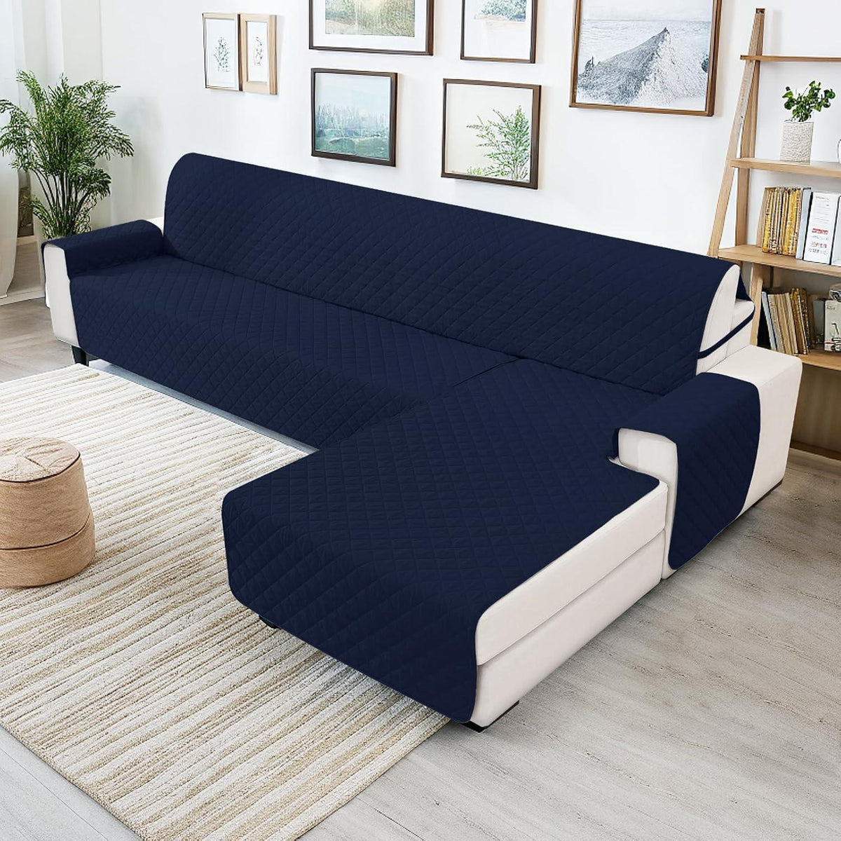 Wasserdichter Sofaüberzug L-Form 4 Sitzer, Rutschfest & Waschbar