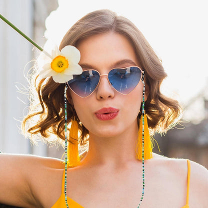 Brillenkette Damen Perlenkette 4er Set bunt & verstellbar