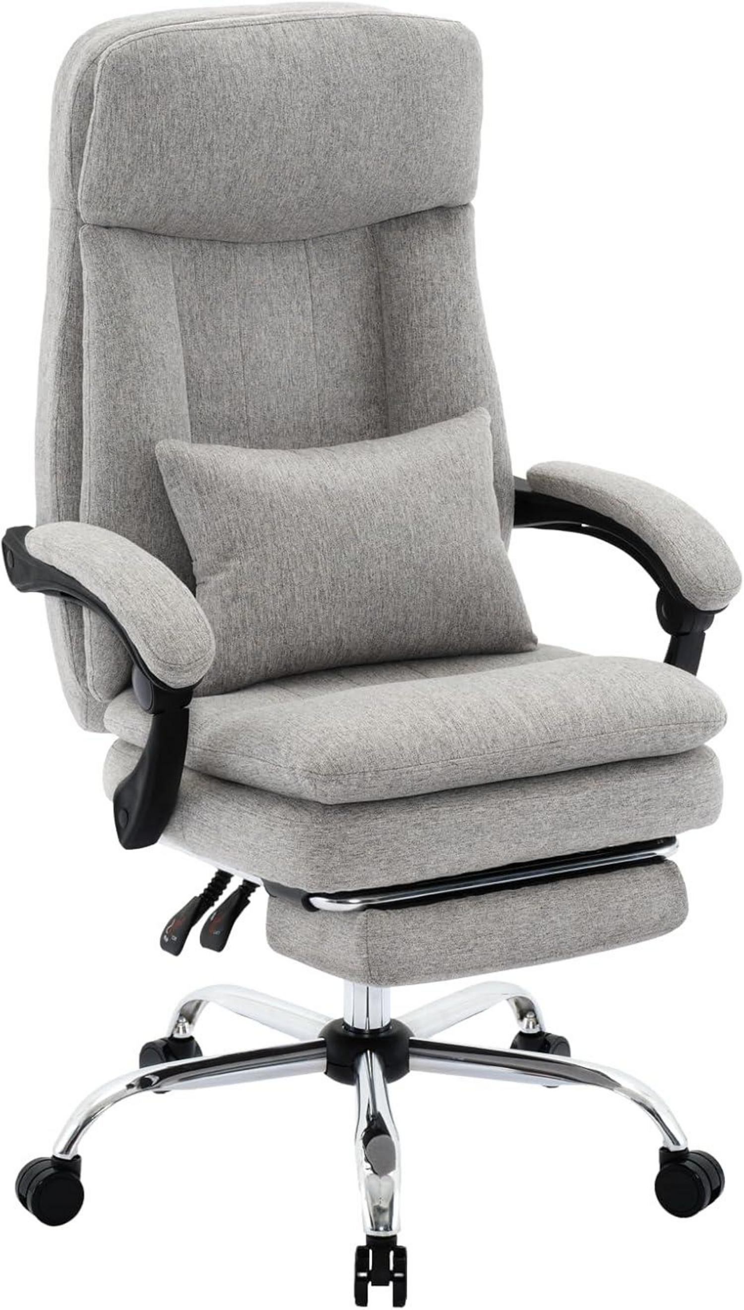 Ergonomischer Executive Bürostuhl mit hoher Rückenlehne Grau