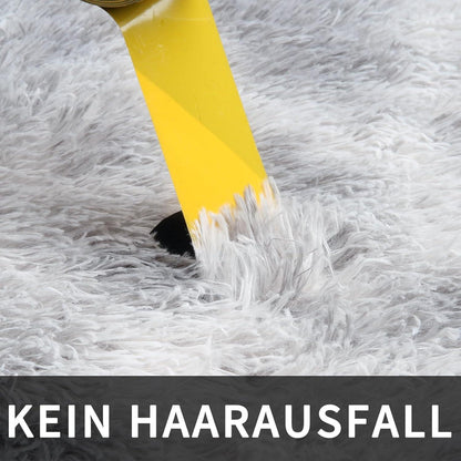 Flauschiger Hochflor Teppich Braun 300x425cm – Waschbar & Rutschfest