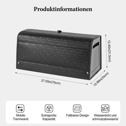 Kofferraum-Organizer, Faltbar mit Magnetdeckel & Magnetsauger in Lederoptik