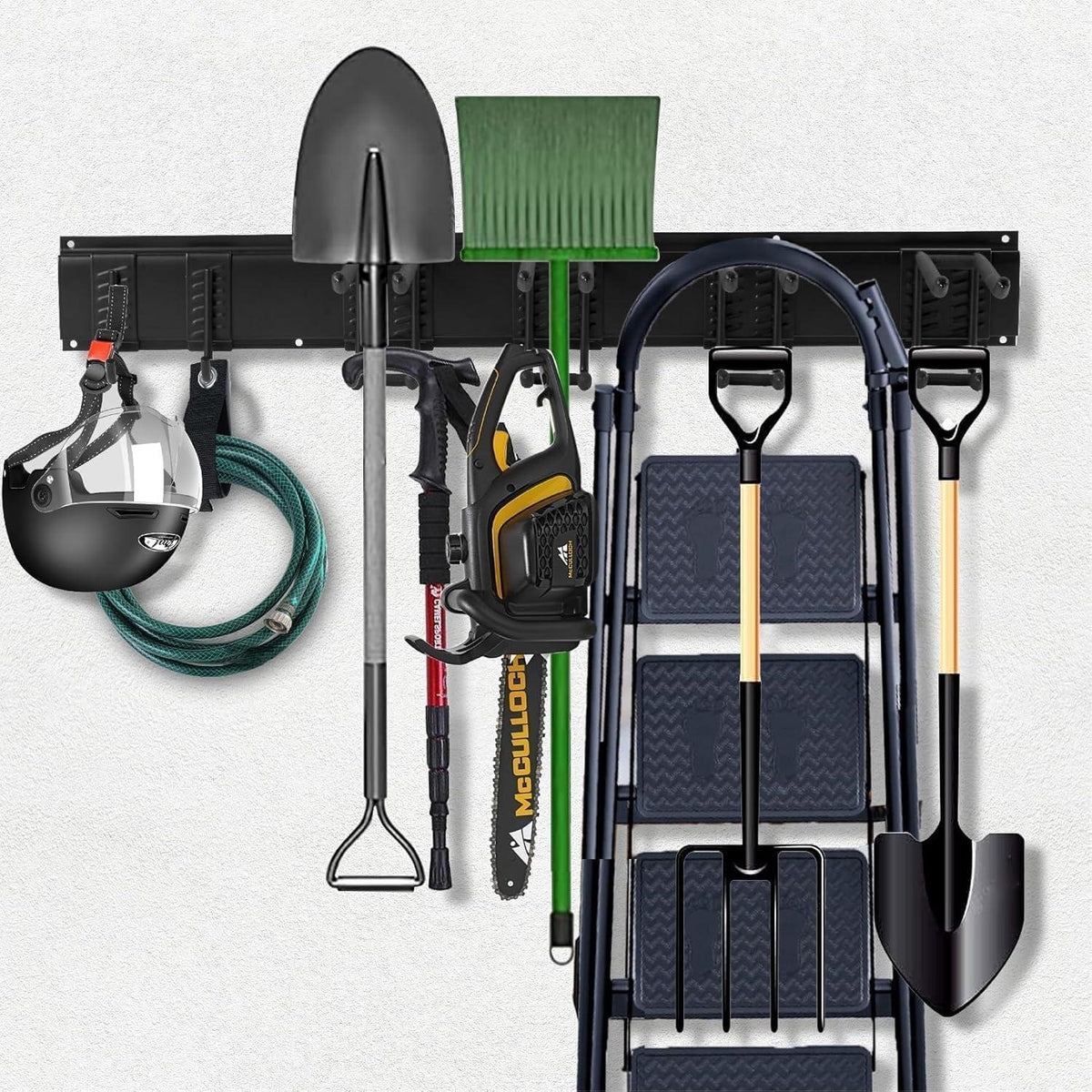 Werkzeughalterung 244cm mit 18 Haken & S-Haken für Garage