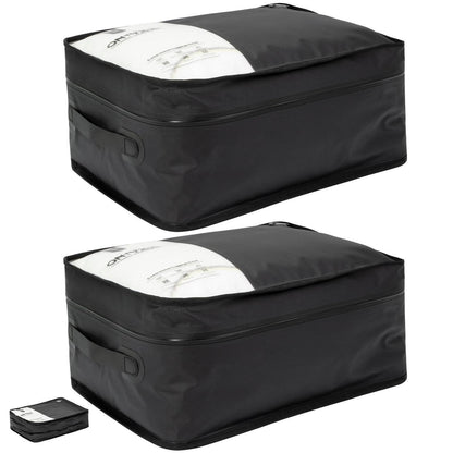 Wiederverwendbare Vakuumbeutel Kleidung 2er-Set Schwarz 42x32x20cm
